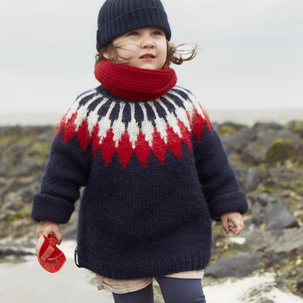 Islandpullover für Kinder in Navy - Ankerherz Verlag