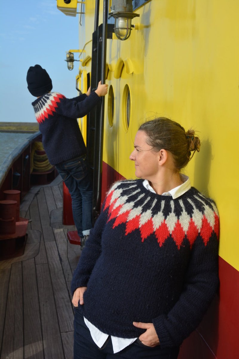 Islandpullover für Kinder in Navy - Ankerherz Verlag