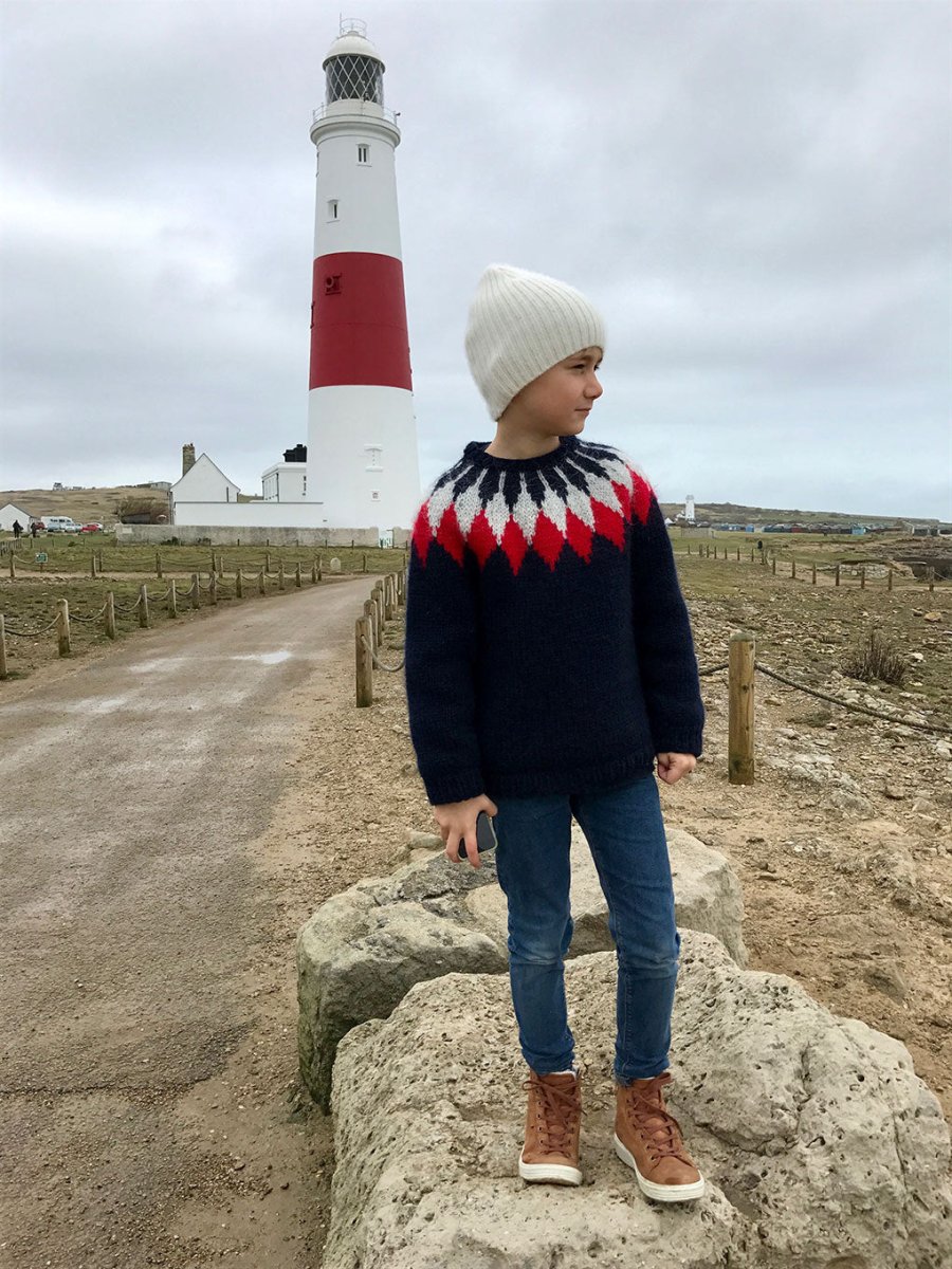 Islandpullover für Kinder in Navy - Ankerherz Verlag