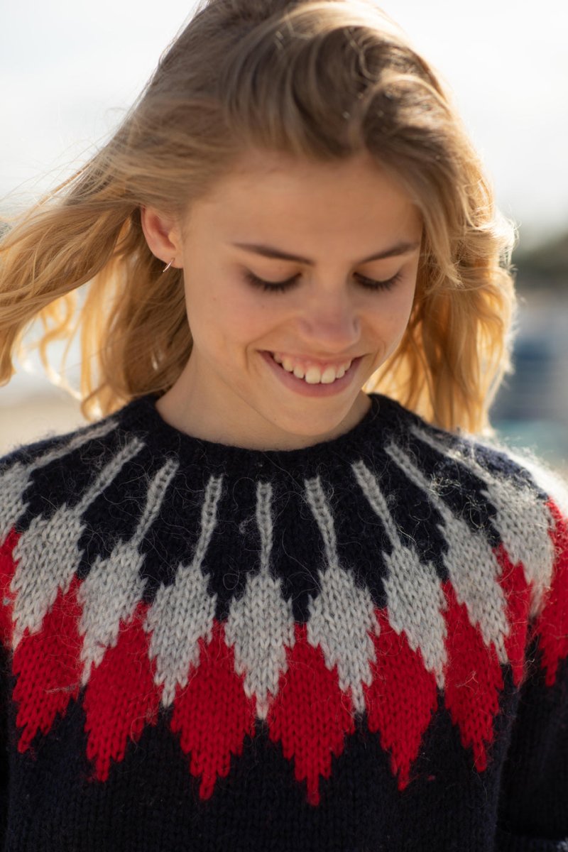 Islandpullover für Kinder in Navy - Ankerherz Verlag