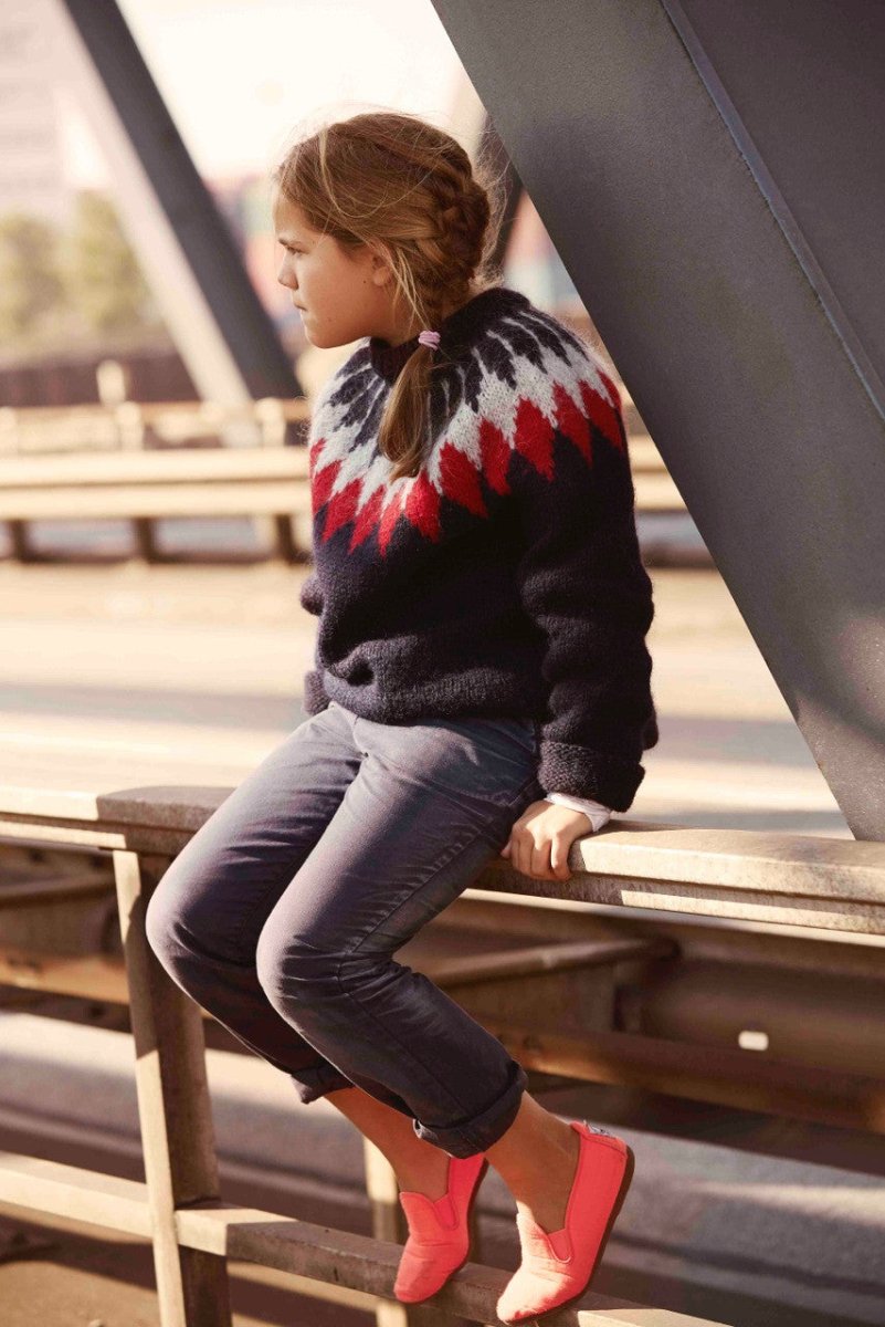 Islandpullover für Kinder in Navy - Ankerherz Verlag