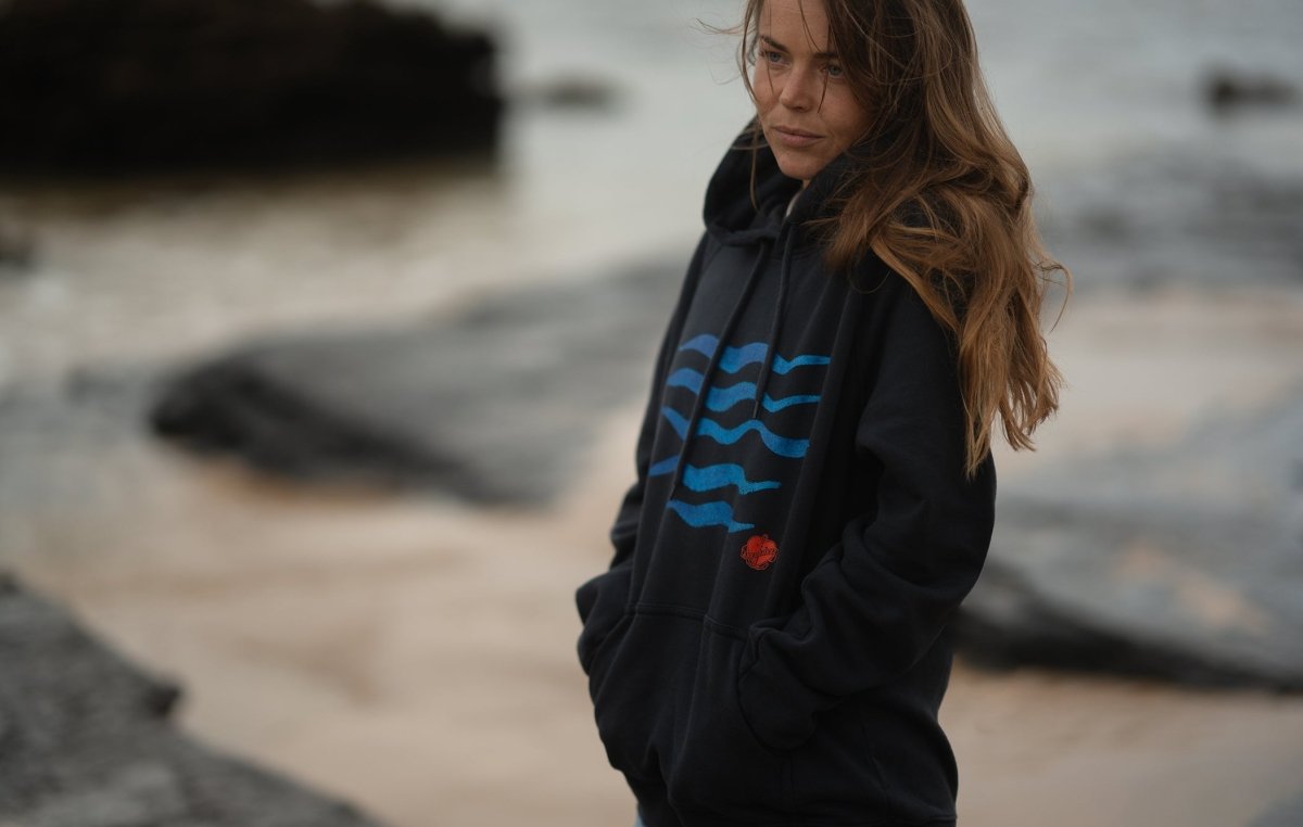 Kapuzenpullover Waves Navy - Ankerherz Verlag