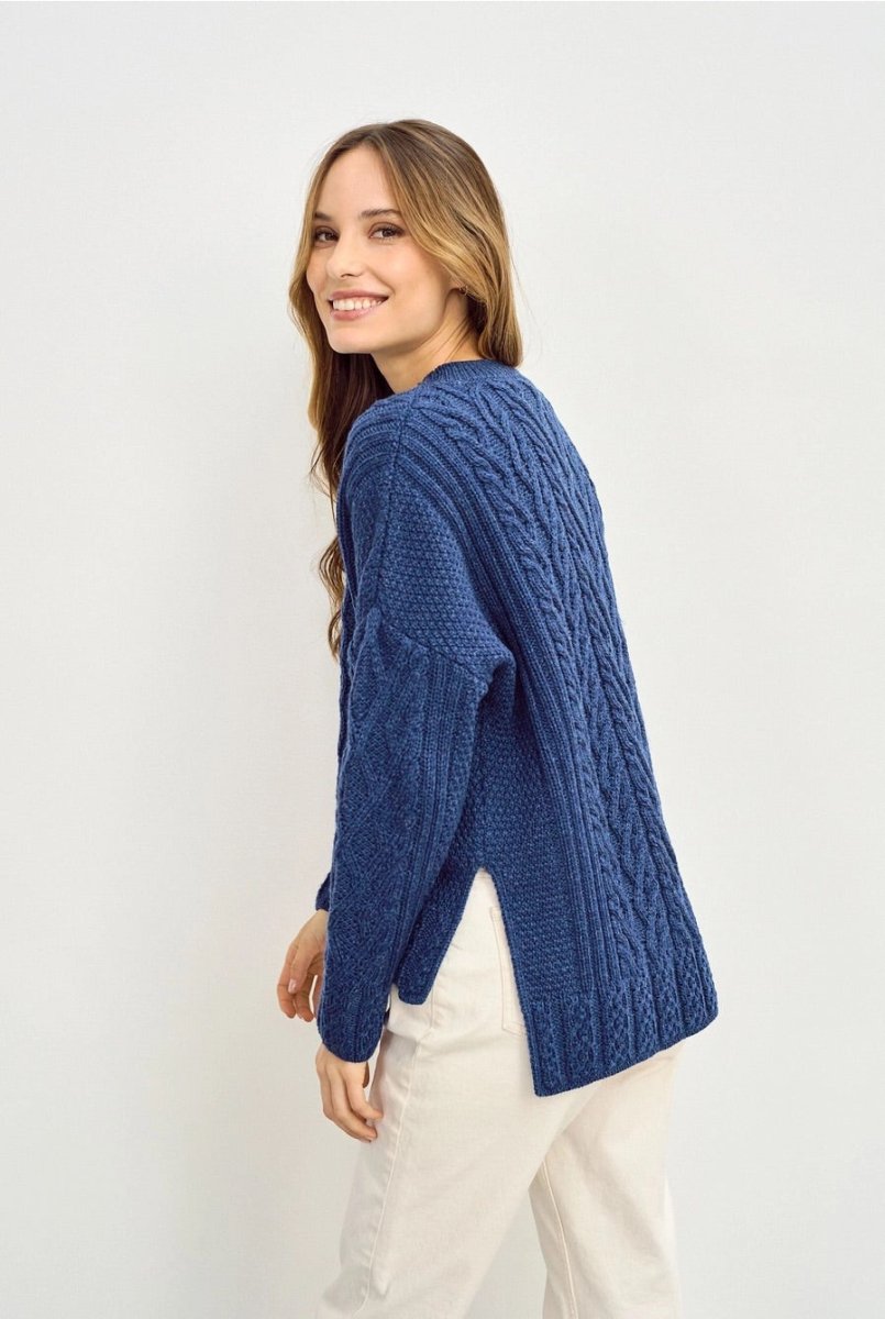 Oversize irischer Aran Strickpullover - Ankerherz Verlag