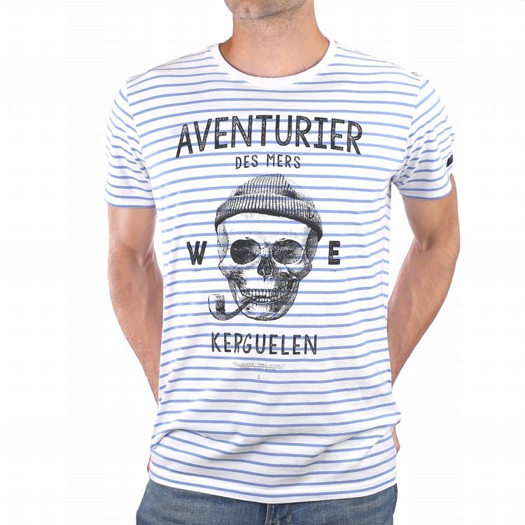 T - Shirt Aventurier des Mers gestreift - Ankerherz Verlag