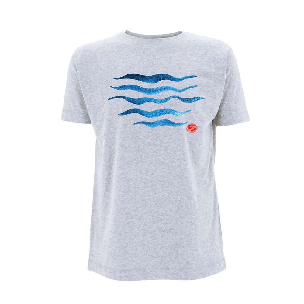 T-Shirt Waves grau - Ankerherz Verlag